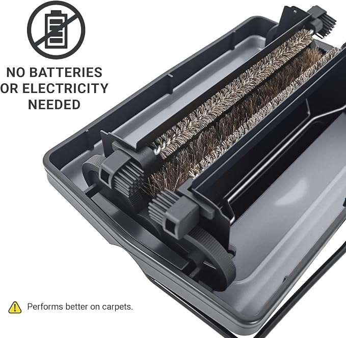 EZ SPARES Quiet Carpet Sweeper, Floor Sweeper - Image 6