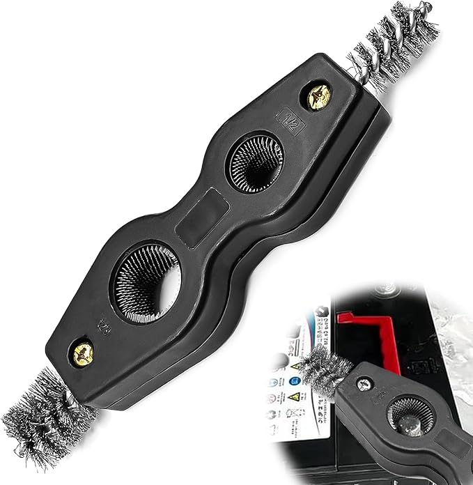 4 in 1 Car Battery Cleaning Brush, Anti-Corrosion Battery Terminals, Copper by Unknown