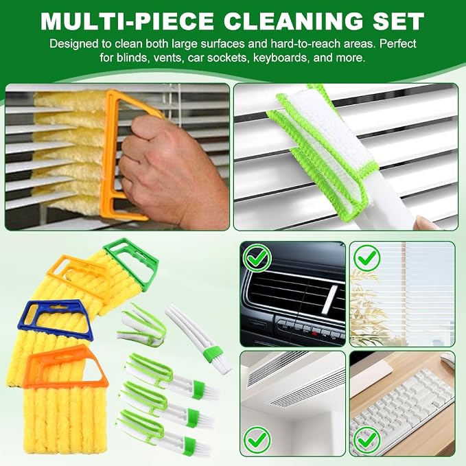 5Pcs Blind Cleaner Duster Tool Window Blind Cleaner, 7 Fingers Dusting Cleaners - Image 7