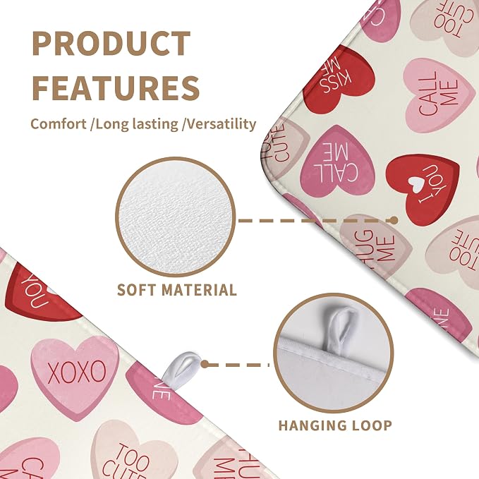 Valentine Love Heart Dish Drying Mat - Image 3