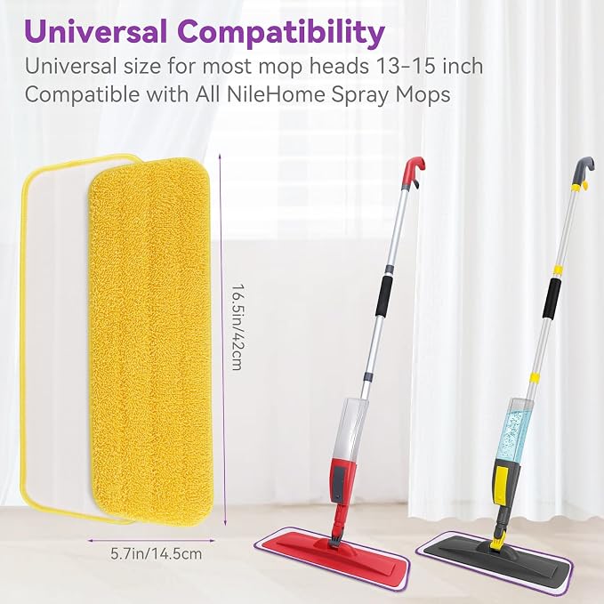 16.5 inch Microfiber Mop Pads for Rubbermaid Reveal Spray Mop and Any 16.5" - Image 2