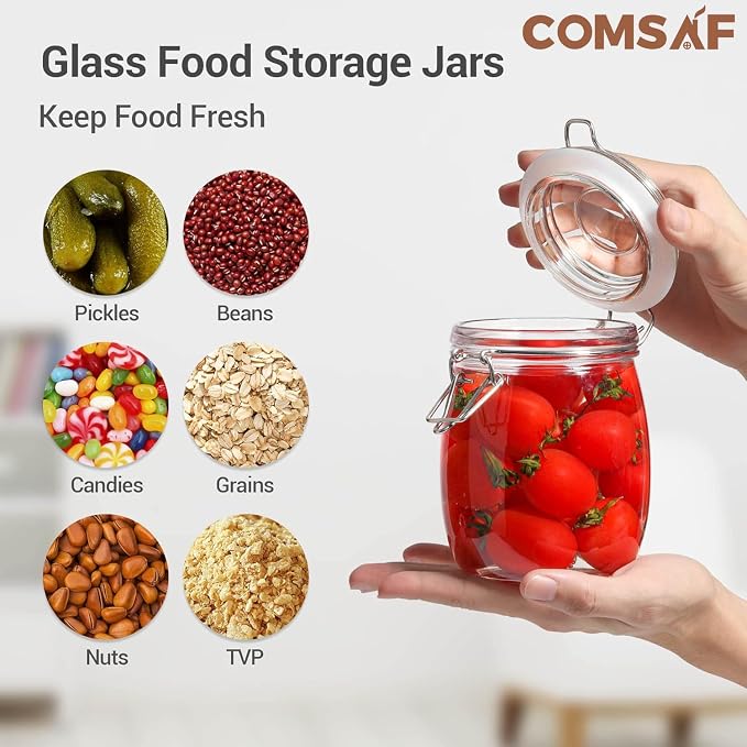 ComSaf 25oz Airtight Glass Canisters - Image 4