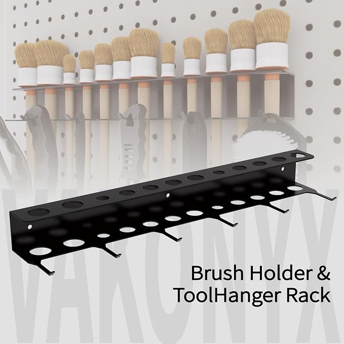 Wall Mount Brush Holder & Tool Hanger Rack - Image 6