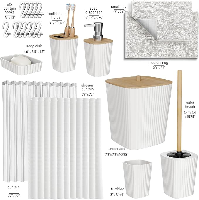 Clara Clark Bathroom Accessories Set - Image 2