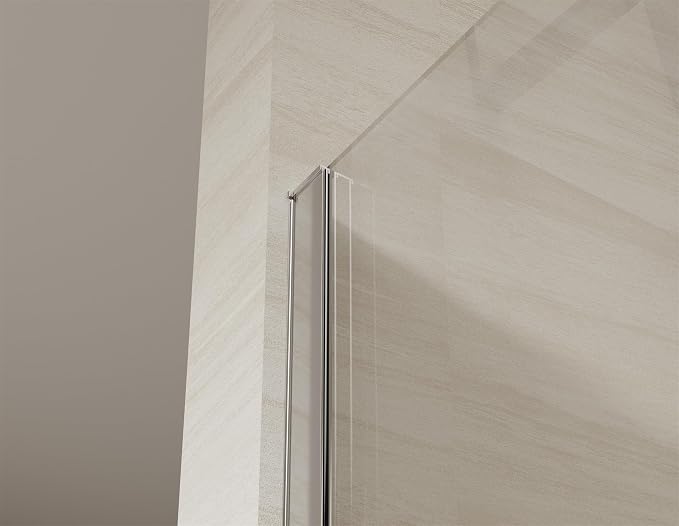 Shower Screen 36" x 76" Half Frameless Shower Wall Panel, Tempered Glass 3/8 - Image 6