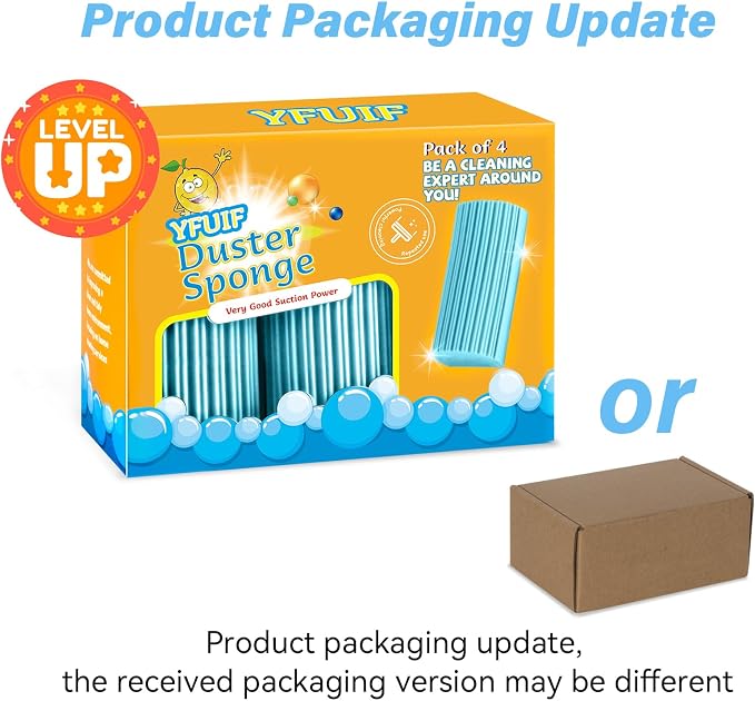 4 Pack Damp Clean Duster Sponge, Magic Sponge Eraser - Image 4