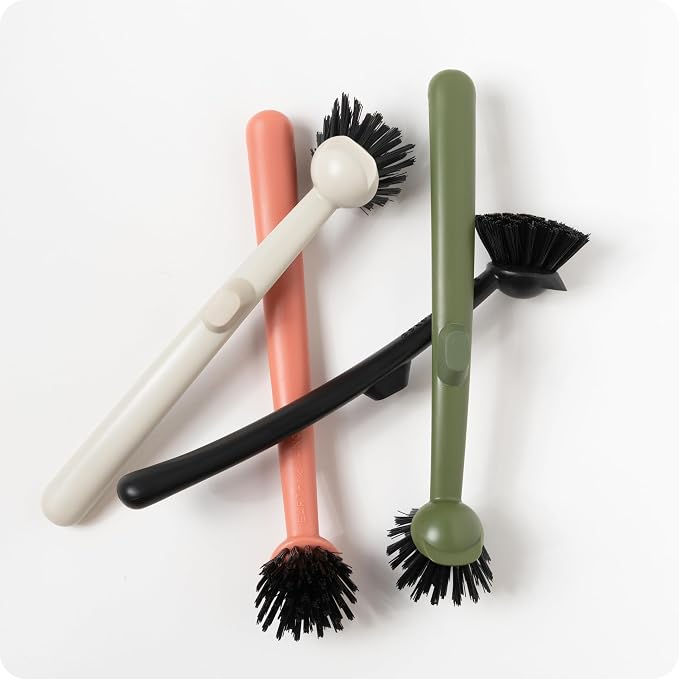 Earth & Mango Magnetic Dish Brush & Scraper, Snaps to Sink, Non-Scratch - Image 6