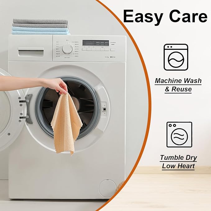 80 Pack Microfiber Cleaning Cloth Roll, Lint Free Rags & Tear Away Reusable - Image 6