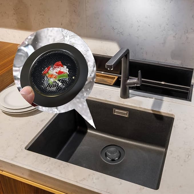 2 Pcs Black Stainless Steel Mesh Sink Drain Strainer, 2.75" Top/1.66" Kitchen - Image 4