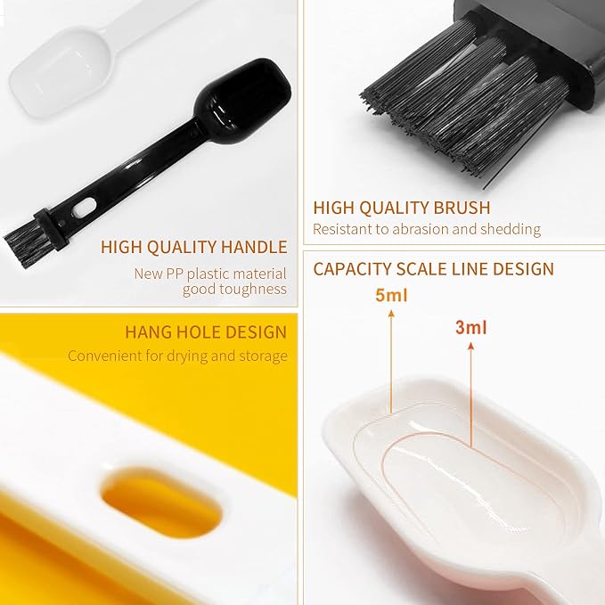 Coffee Spoon with Espresso Grinder Brush 4 PCS 2 in 1 Brush - Image 5