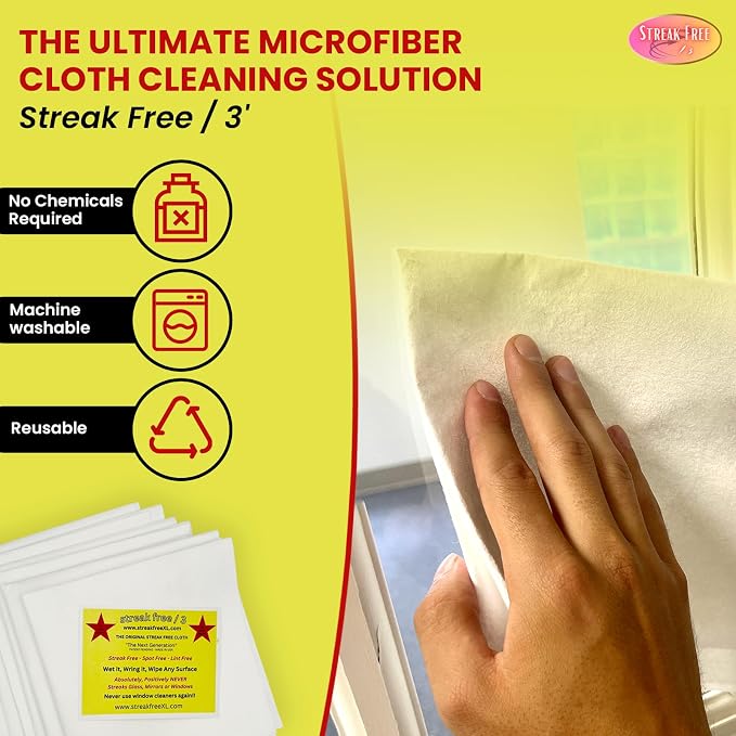 Microfiber Glass Cleaning Cloths, 6 Pack - Image 6