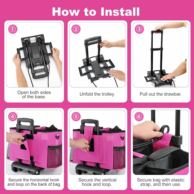 Housolution Rolling Cleaning Caddy Bag - Image 6