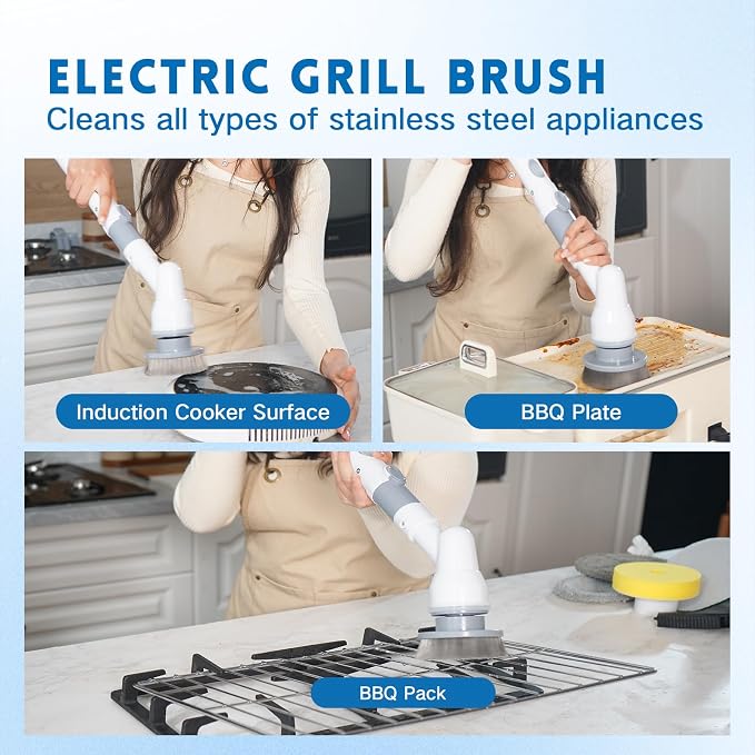 Electric Spin Scrubber, Wire Brush, Waterproof Spin Scrubber - Image 2
