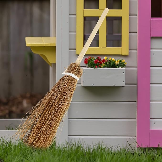 Toyvian Mini Hand-Woven Broom Dollhouse Decor Simulation Decorative Broom Props - Image 9