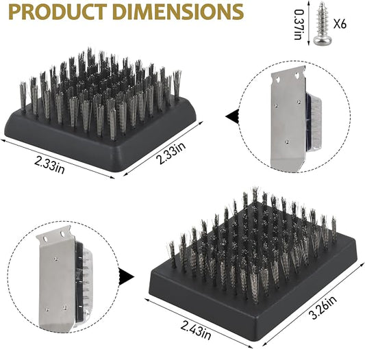 2 Pack Grill Cleaning Brush Head Replacement - Image 2