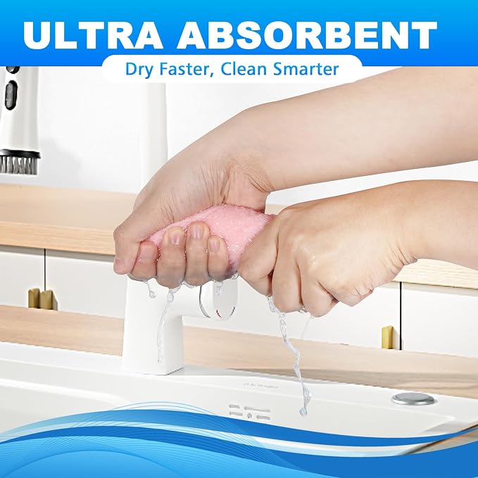10 Pack Microfiber Wash Cloth, 10x10 Inch Highly Absorbent and Soft Feel - Image 5