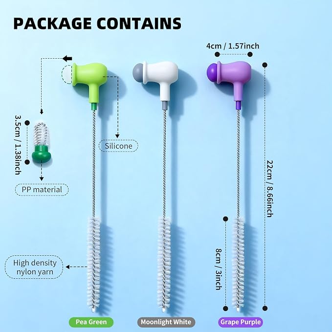 3 Pack Straw Cleaner Brush - Image 2