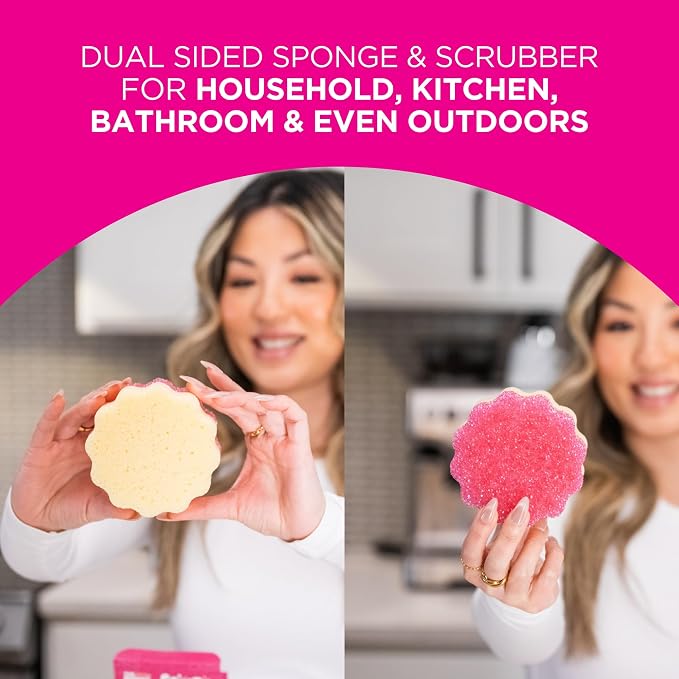 Stardrops – The Pink Stuff – SQeeZY Miracle Dual Sided Scrubber Sponge - Image 4