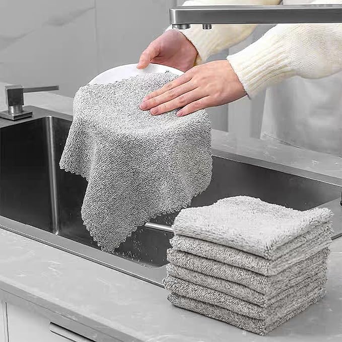 20 Pack Kitchen Dish Cloths Super Absorbent Coral Fleece Dish Cloths, Reusable - Image 2