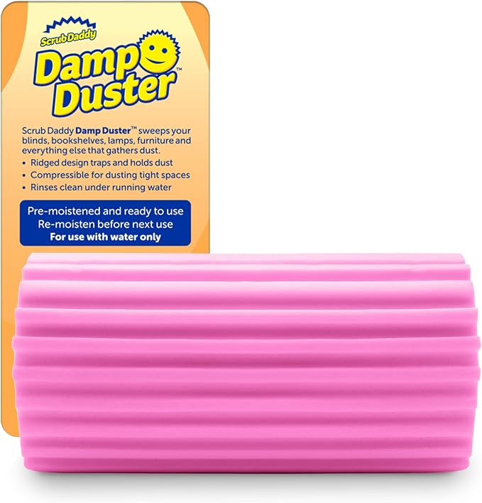 Scrub Daddy Damp Duster, Ridged Wet Dust Sponge by ScrubDaddy