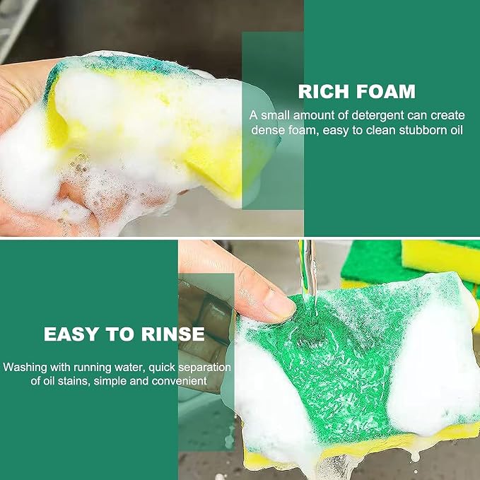 Individually Wrapped Sponges, Kitchen Dishwashing Sponge Bulk, Non Scratch - Image 4