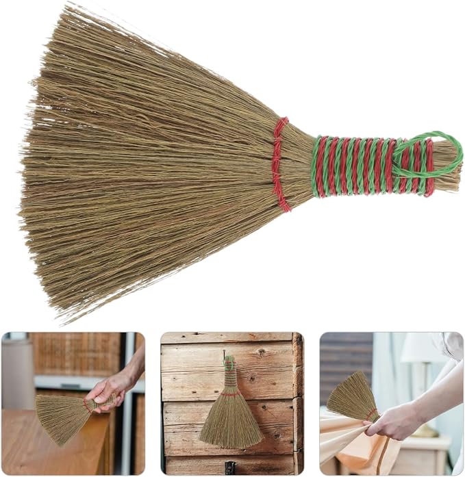 Natural Corn Bristle Hand Whisk Broom - Image 8