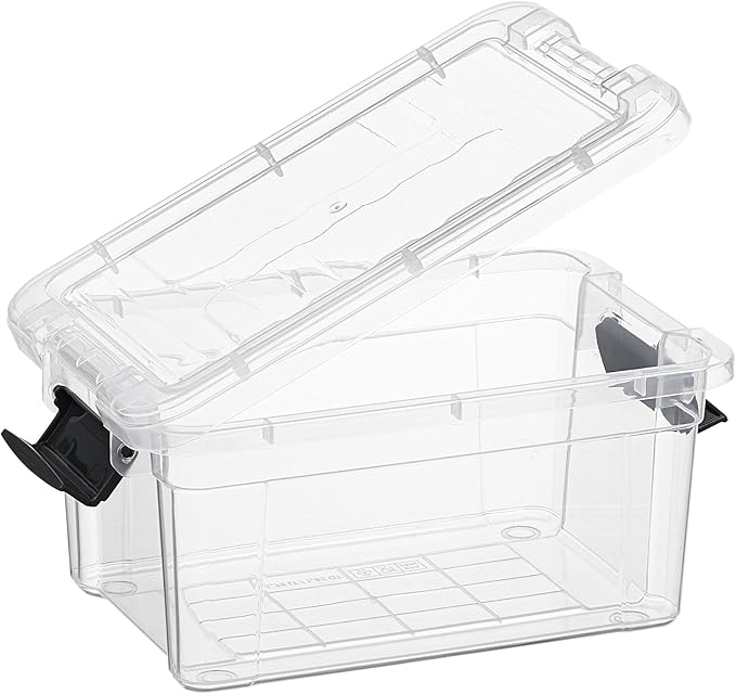 Superio Storage Bins with Lids- 2 Pack, 1.85 Qt Clear Boxes - Image 4