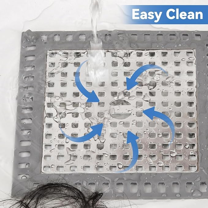 Shower Drain Hair Catcher, 4.72" Shower Drain Cover, All-in-One Universal Sink - Image 5