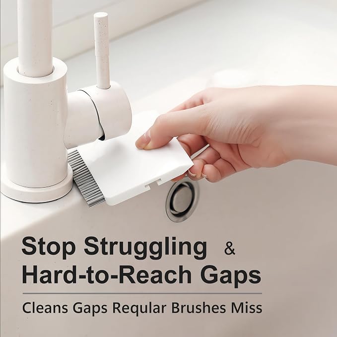 Li&Zhao Sink Squeegee 2-in-1 Scrub Brush, Effective Sink Scraper - Image 2