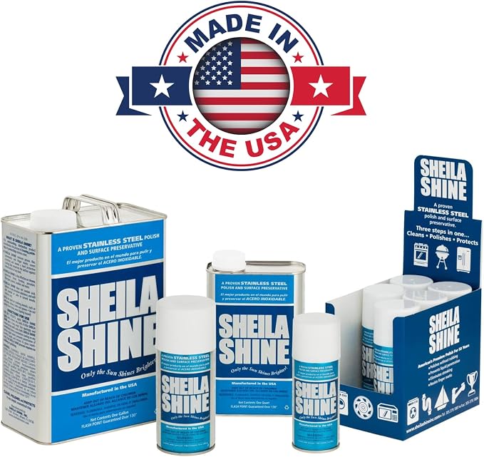 Sheila Shine 1 Quart Can Stainless Steel Cleaner and Polish, Protects Household - Image 5
