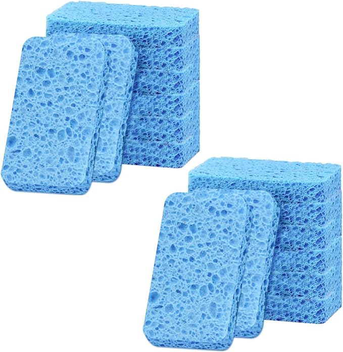 12 - Pack Non-Scratch Scrub Sponges - Sponges by Mainlyrunmakeupsuppliers
