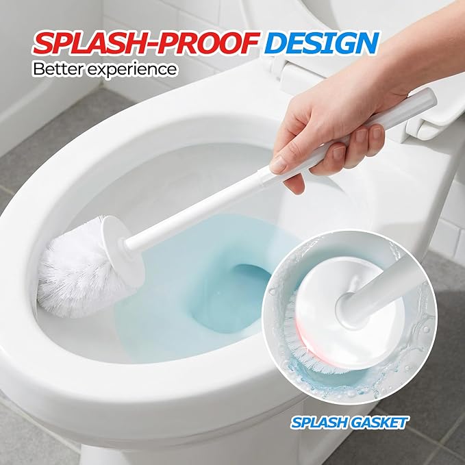 4Pack Toilet Bowl Brush and Holder Set - Image 4