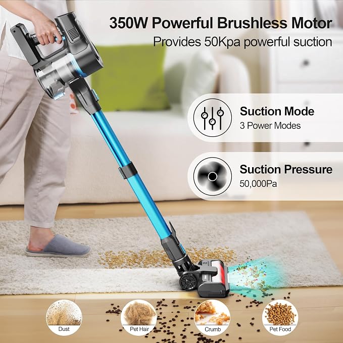 DEVOAC S11 Cordless Vacuum Cleaner, 50Kpa 50 Mins Vacuum Cleaners - Image 3
