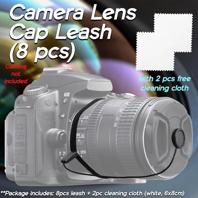 8 Pcs Lens Cap Leash Keeper Tether Holder - Image 3