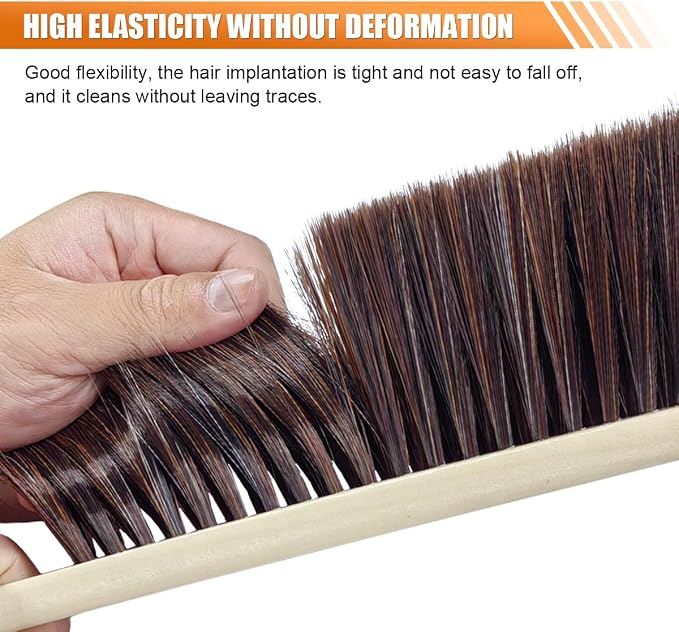 Wooden Auto Interior Dust Brush, Long Handle Car Detailing Brush, Air Vent - Image 4
