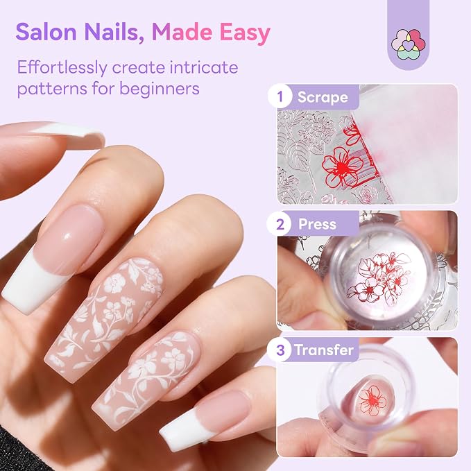 SAVILAND Nail Stamping Gel Polish Kit: 6 Colors Nail Stamping Polish Gel - Image 6