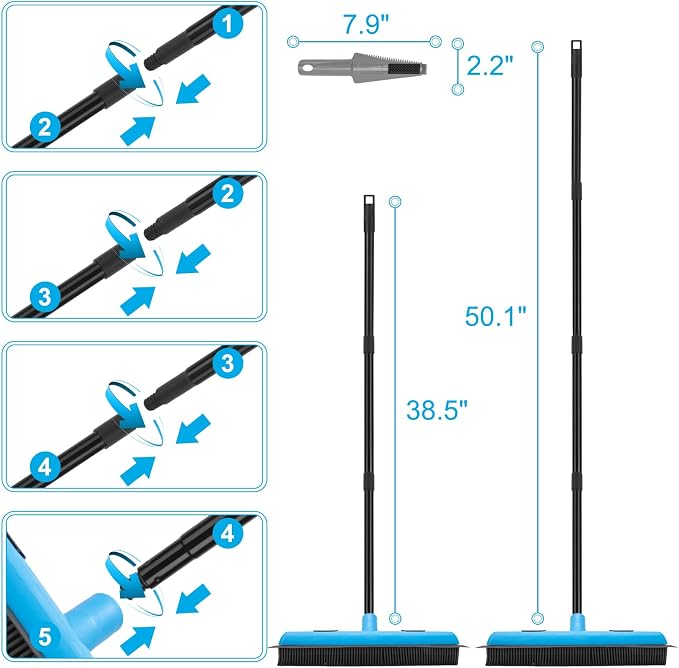 KeFanta Rubber Broom Carpet Rake - Image 7