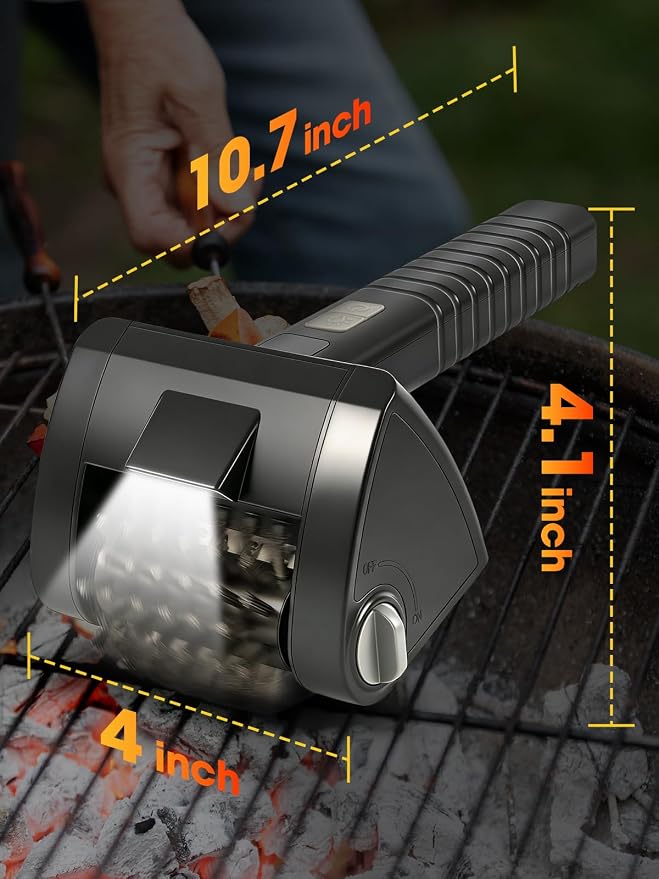 Electric Grill Brush, Cordless Rechargeable BBQ Cleaner, 2-Speed Control - Image 6
