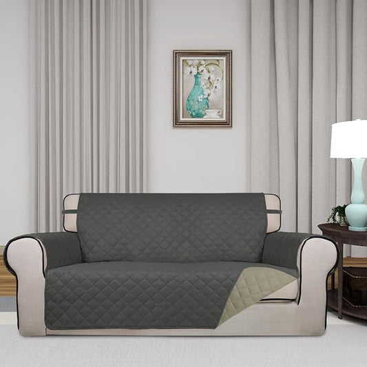 PureFit Reversible Quilted Sofa Cover, Water Resistant Slipcover Furniture - Image 2