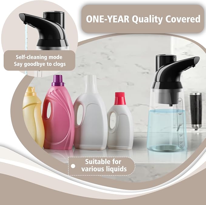 Automatic Soap Dispenser Touchless, 23.7 oz/ 700 ml, Low Battery Liquid Soap - Image 6
