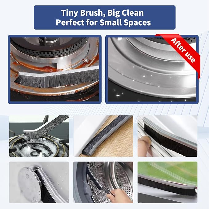 Crevice Cleaning Brush, Hard-Bristled Gap Scrub Brush, Toilet Gap Cleaning - Image 3
