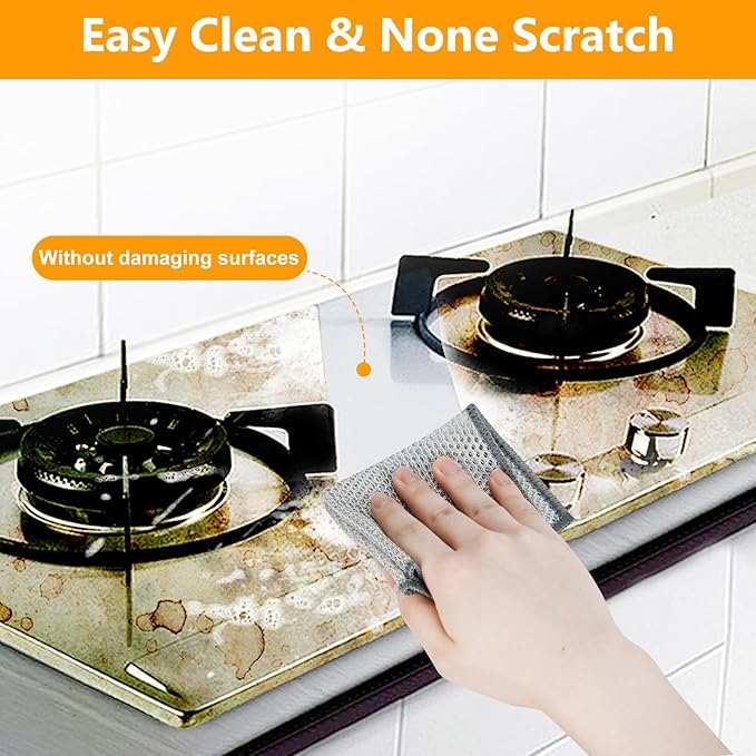 Extra-Large Size Multipurpose Wire Dishwashing Rag, Non Scratch Wire Dishcloth - Image 4