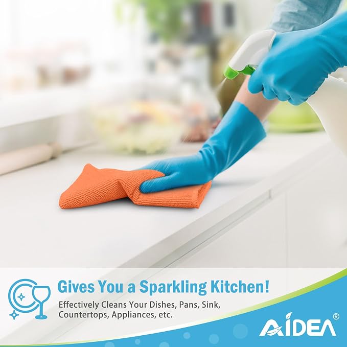AIDEA Microfiber Cleaning Cloth-12PK, Soft Microfiber Towels - Image 5