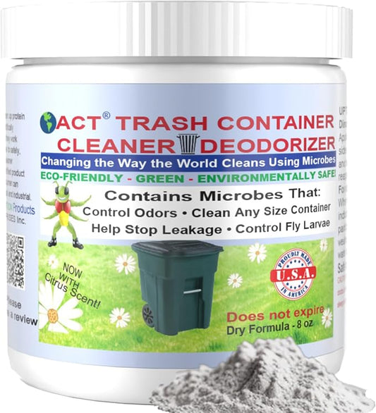 ACT Trash Deodorizer and Cleaner | Eliminates Odors Controls Garbage Sludge | by ACT
