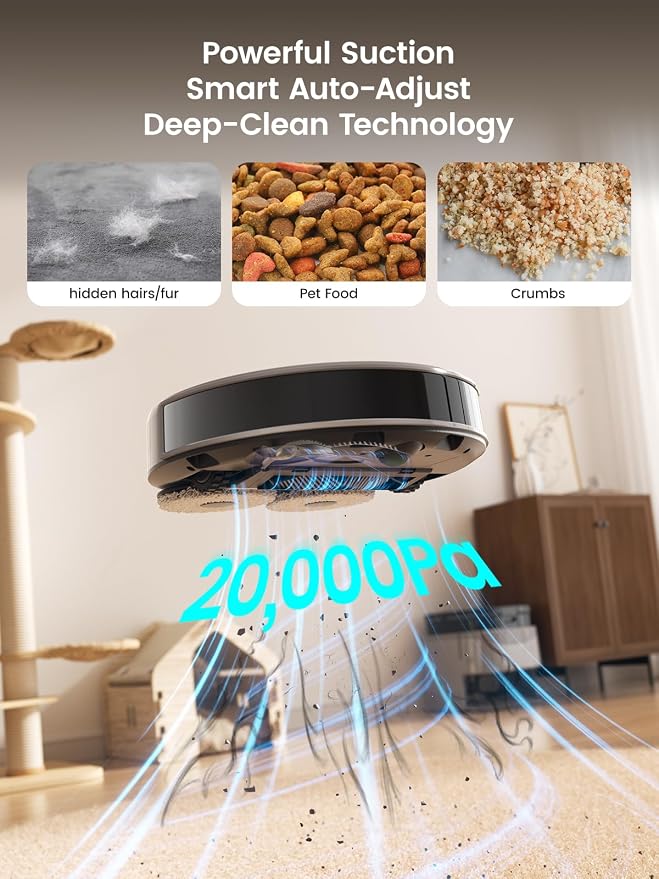 Lefant M3 Max Robot Vacuum, Auto Mop Washing, 20000Pa Suction, Self-Emptying & - Image 3
