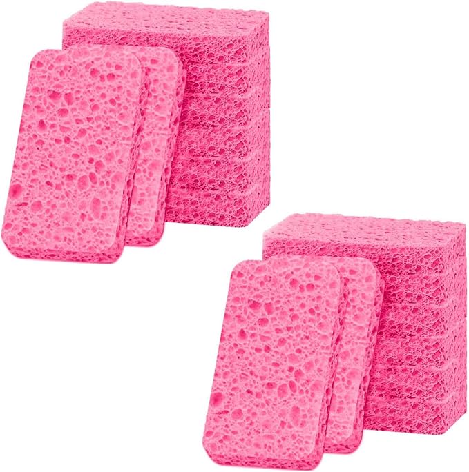 12 - Pack Non-Scratch Scrub Sponges - Sponges by Mainlyrunmakeupsuppliers