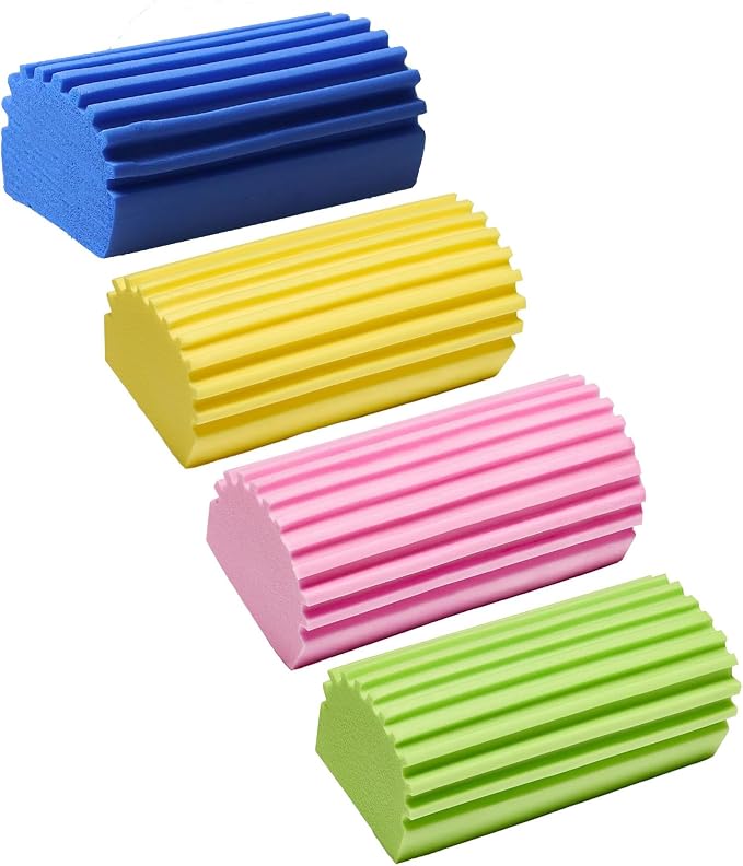 Damp Clean Duster Sponge 4 Pack Household Cleaning Sponges Reusable Dusting by Unknown