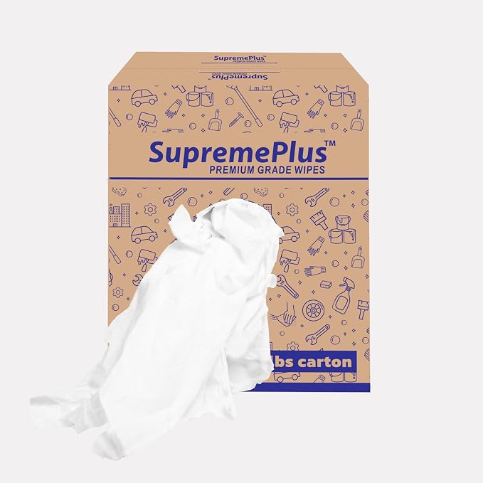 Premium White Knit T-Shirt Cleaning Rags – White Cotton Rag - Image 2