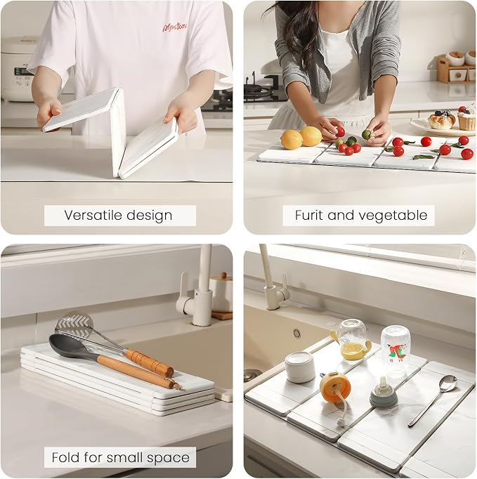 Large Stone Drying Mat for Kitchen Counter, Easier Cleanup - Image 8