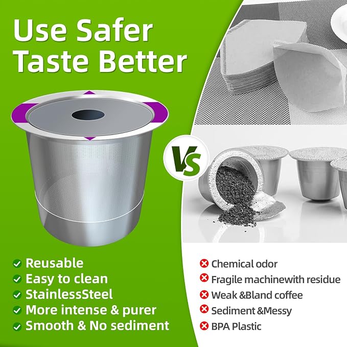 2 Pack Reusable K Cups for Keurig, Stainless Steel Coffee Pod, K Cup Reusable - Image 5